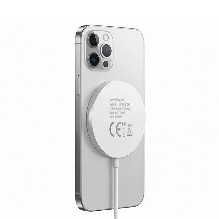 Mayaxess Chargeur Magsafe Magnétique 15W pour iPhone 13 / 13 Mini / 13 Pro / 13 Pro Max Blanc