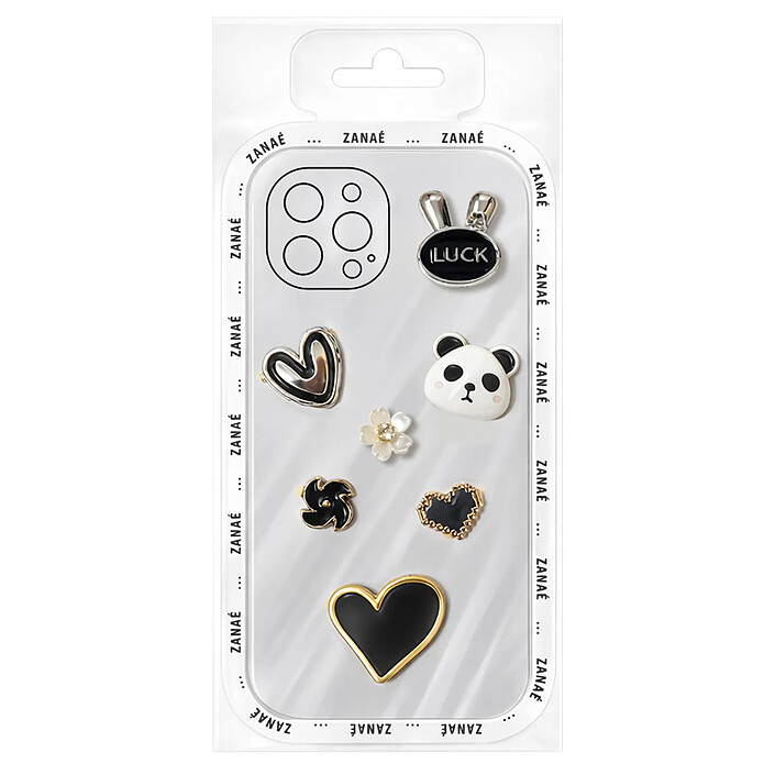 Zanaé Stickers 3D Relief pour Smartphone et Coque Pearl Panda Motifs Décoratifs Dorée pas cher