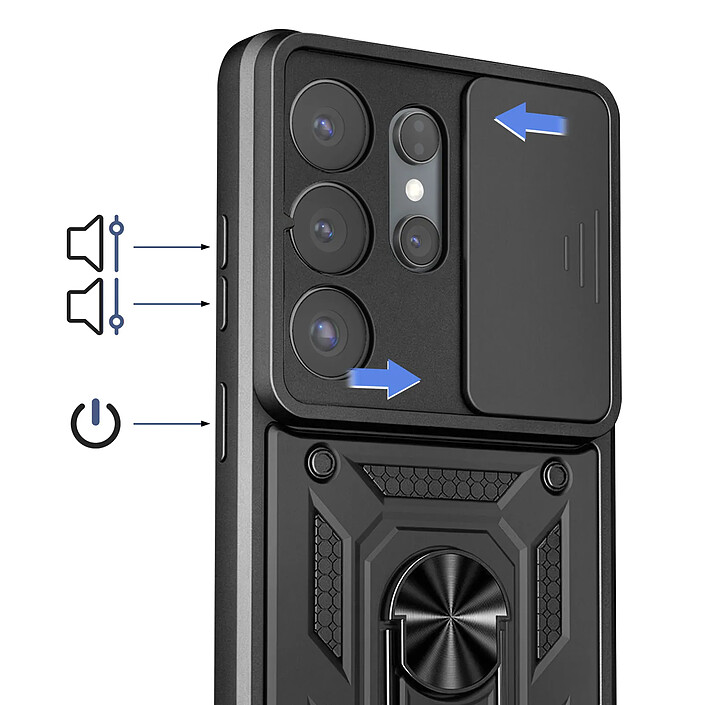 Acheter Avizar Coque pour Galaxy S26 Ultra avec Bague Support et Cache Caméra Coulissant