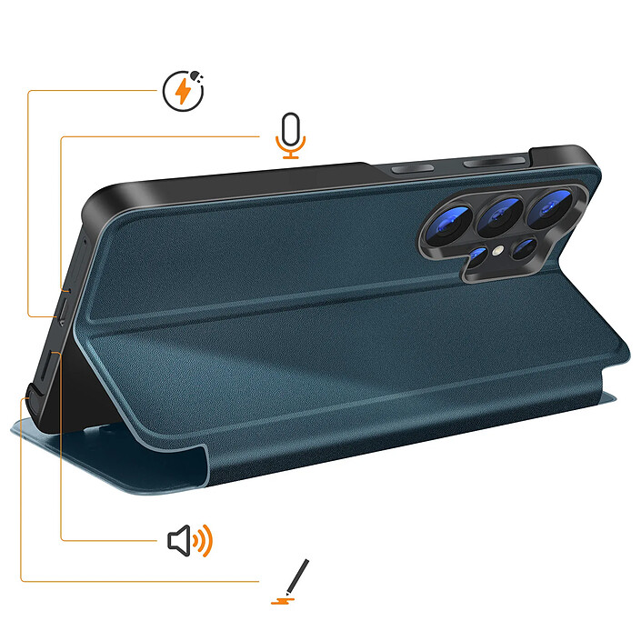 Acheter Avizar Étui Clapet pour Galaxy S26 Ultra Conception Bi-Matière avec Fonction Support