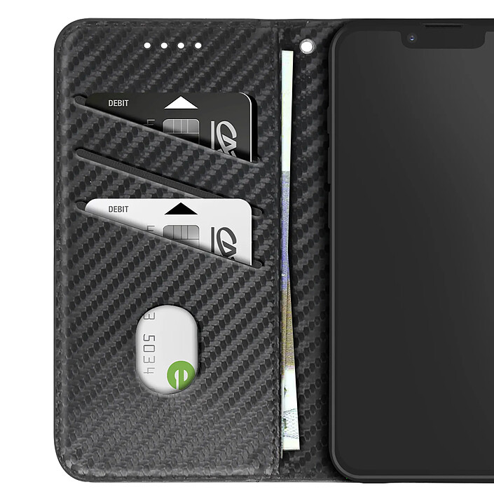 Avis Avizar Étui à Clapet pour iPhone 17e Effet Carbone avec Porte-Cartes et Support