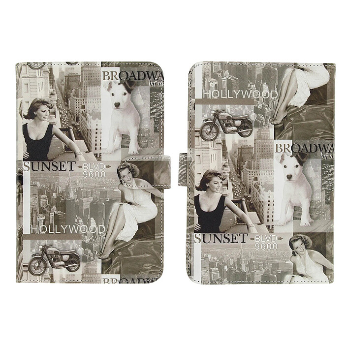 akashi Housse Etui Folio Akashi Design Hollywood Tablettes 7'' à 8''