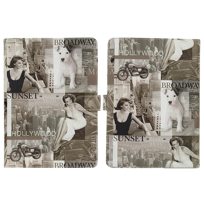 akashi Housse Etui Folio Akashi Design Hollywood Tablettes 9'' à 10''