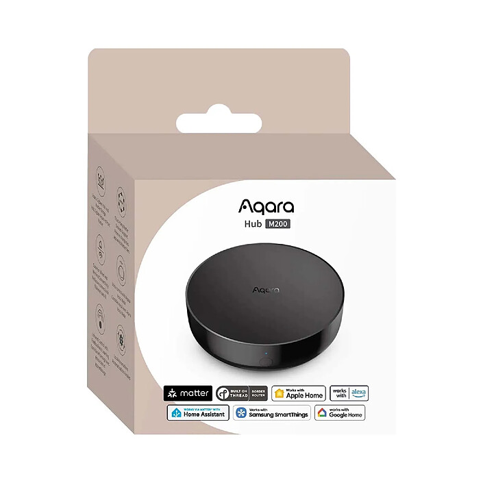 Aqara Hub Domotique M200 Wi-Fi 6 Multi-Protocole Zigbee avec Contrôle Infrarouge Noir pas cher