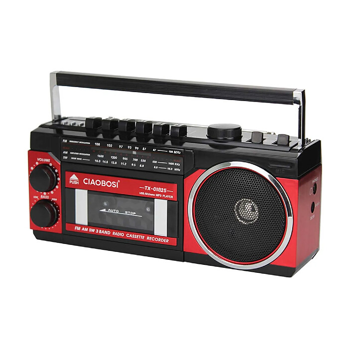 Avizar Radio 3 Bandes FM / AM / SW avec Lecteur Cassette et Bluetooth Poignet Solide