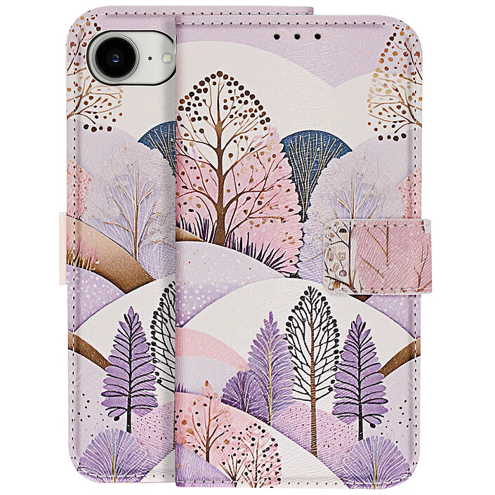 Avizar Étui Portefeuille pour iPhone 17e Motif Paysage avec Support et Dragonne