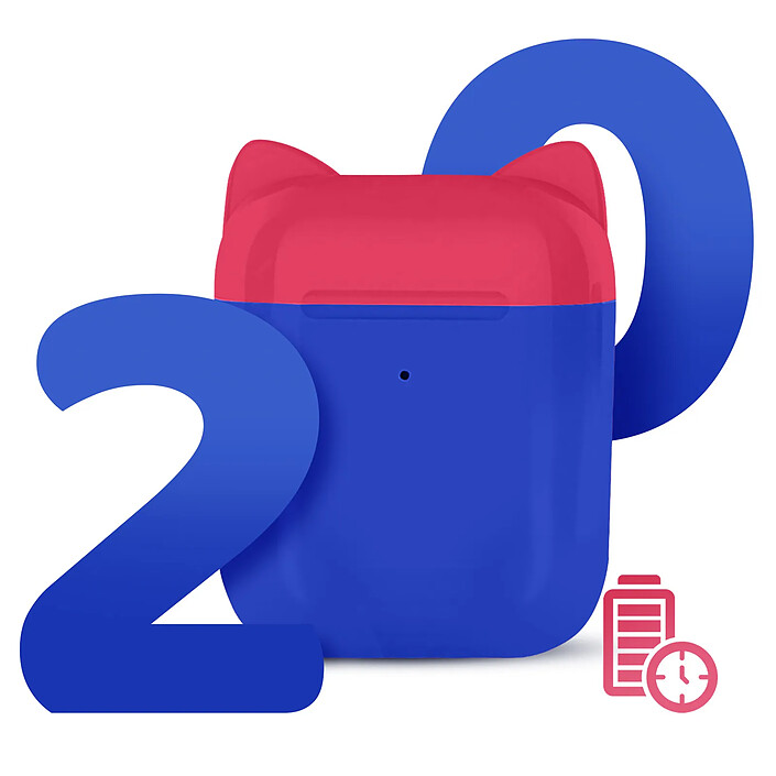 Akashi Écouteurs sans fil Bluetooth pour Enfant Volume sécurisé Microphone Bleu pas cher