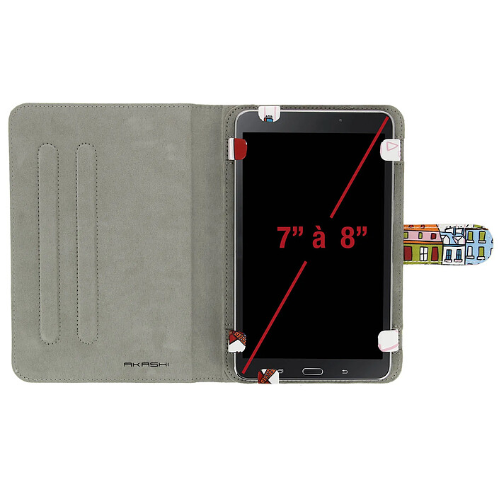 Acheter akashi Housse Folio Protection Tablette 7 à 8 pouces - Etui Akashi Paris dessiné