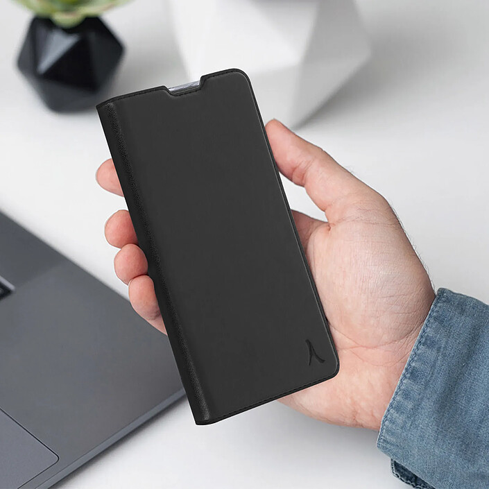 akashi Housse Samsung Galaxy A22 5G Clapet Porte-carte Support Vidéo Akashi Noir pas cher