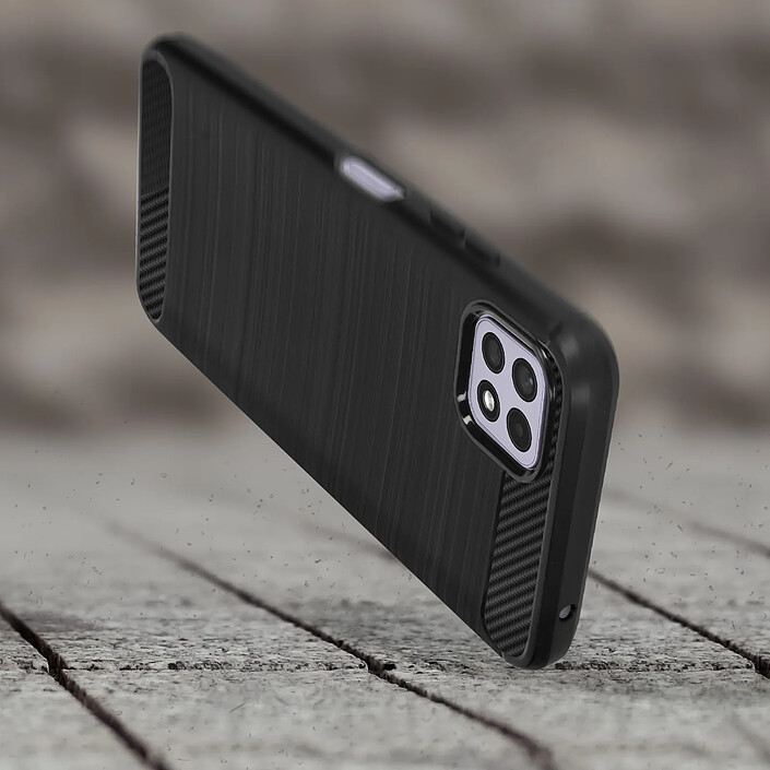 Avis akashi Coque Samsung Galaxy A22 5G Renforcée Souple Carbone Effet Brossé Akashi Noir
