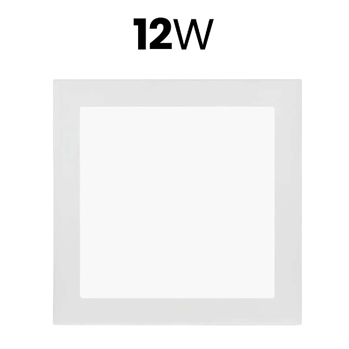 Avizar Panneau LED Carré 12W 16.7x16.7cm Encastrable sur Plafond Design Extra Plat pas cher