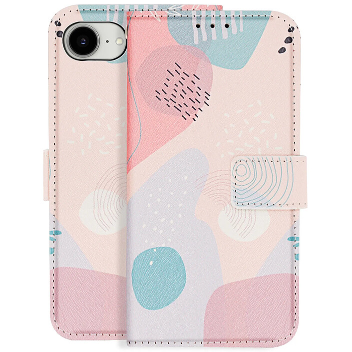 Avizar Étui Portefeuille pour iPhone 17e Motif Puzzle avec Support et Dragonne