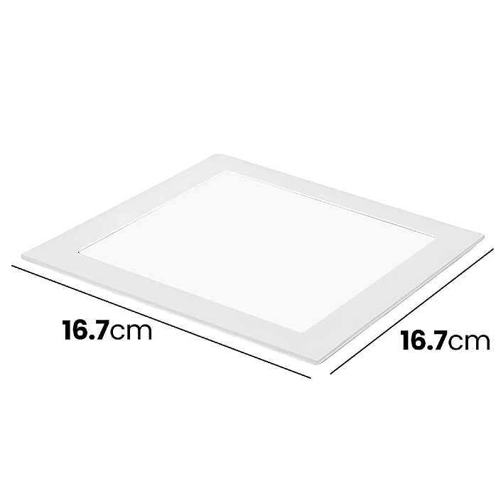 Acheter Avizar Panneau LED Carré 12W 16.7x16.7cm Encastrable sur Plafond Design Extra Plat