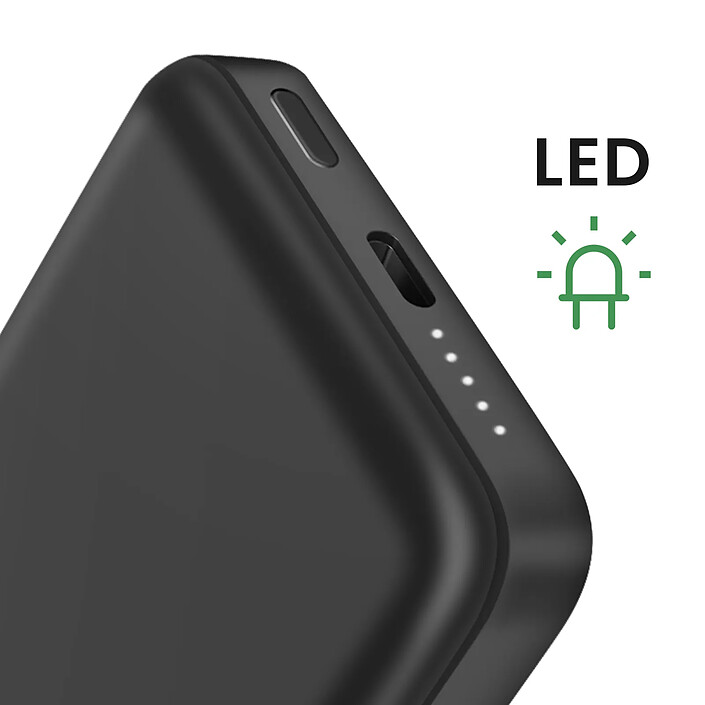 Akashi Batterie externe MagSafe 15W 10000mAh avec Sortie USB C 20W Noir pas cher