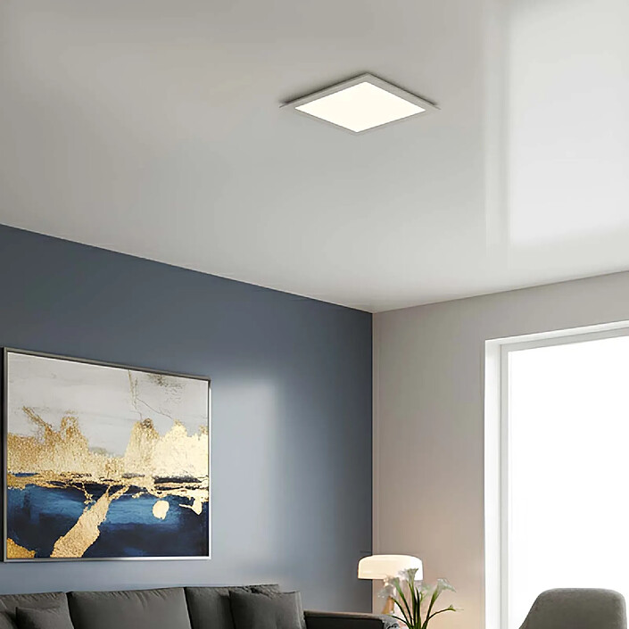 Avis Avizar Panneau LED Carré 12W 16.7x16.7cm Encastrable sur Plafond Design Extra Plat