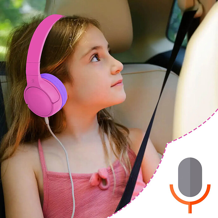 Acheter Casque Bluetooth 5.1 pour Enfant Autonomie 8h Pliable Akashi Rose / Violet