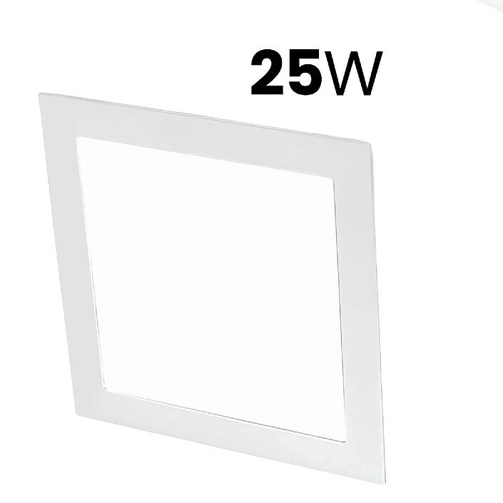 Avizar Panneau LED Carré 25W 29.2x29.2cm Encastrable sur Plafond Design Extra Plat pas cher