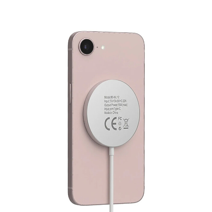 Mayaxess Chargeur pour iPhone 17e Magsafe Magnétique 15W Blanc