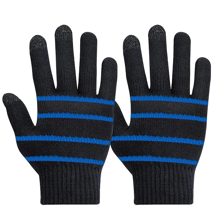 akashi Gants pour Écran Tactile Unisexe Fluidité tactile conservée Akashi Noir et bleu