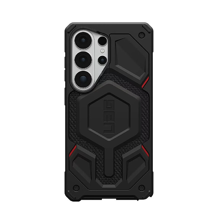 UAG Coque pour Galaxy S26 Ultra MagSafe Motif Hexagonal Monarch Pro Noir / Rouge