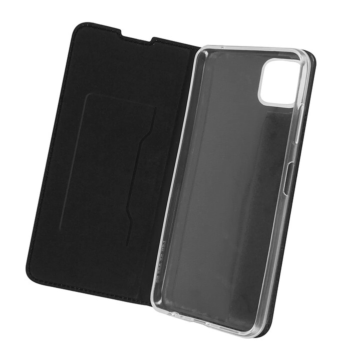 akashi Housse Samsung Galaxy A22 5G Clapet Porte-carte Support Vidéo Akashi Noir