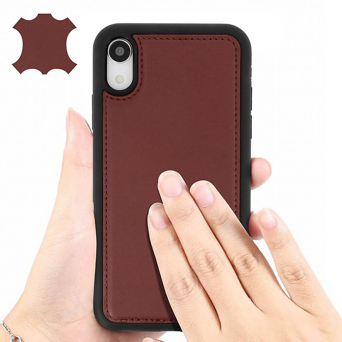 Acheter akashi Coque iPhone XR Protection Rigide Cuir Véritable Akashi - Marron