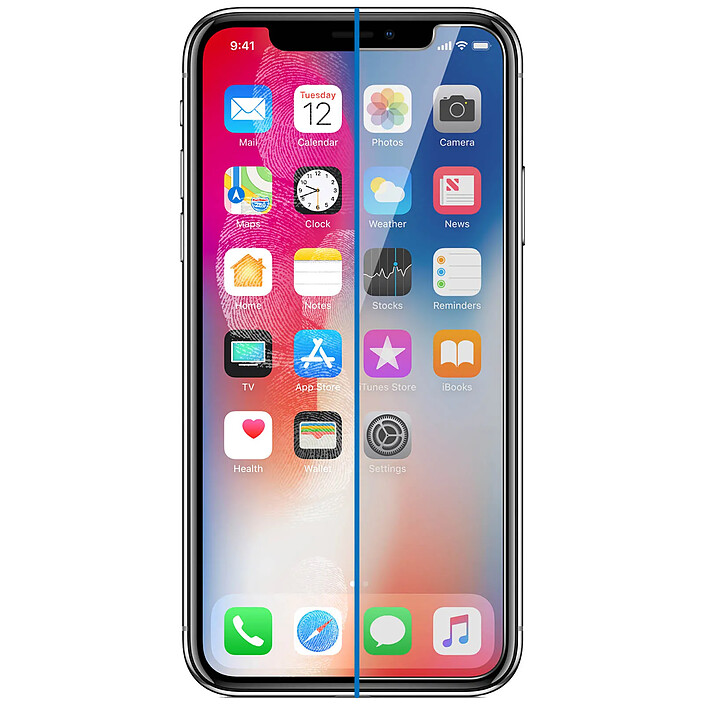 akashi Akashi Pack 2 Films iPhone X / XS Verre trempé Protection Ecran Antichoc pas cher