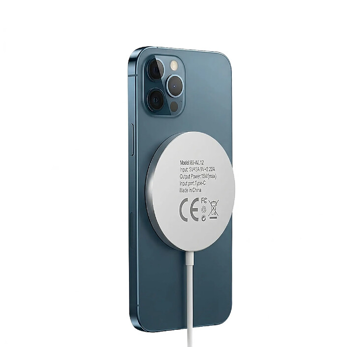 Mayaxess Chargeur pour iPhone 15 Pro Max Magsafe Magnétique 15W Blanc
