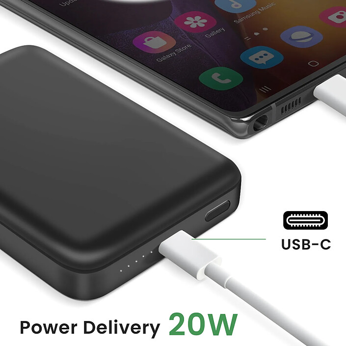 Acheter Akashi Batterie externe MagSafe 15W 10000mAh avec Sortie USB C 20W Noir