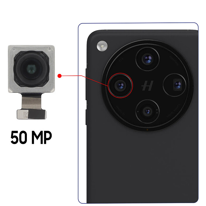 Avis Clappio Caméra Arrière Grand Angle Compatible Oppo Find X8 Pro 50MP