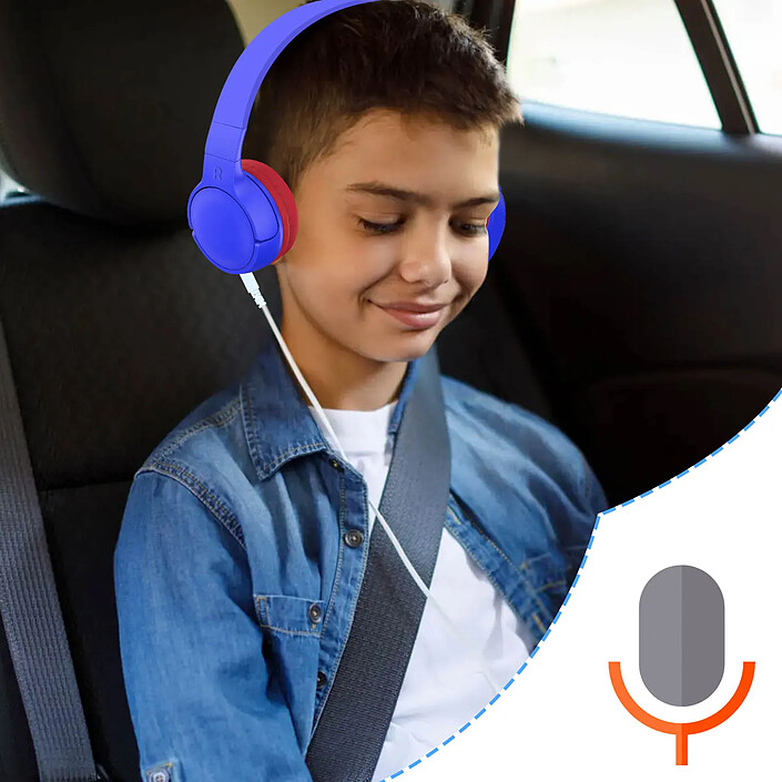 Acheter Casque Bluetooth 5.1 pour Enfant Autonomie 8h Pliable Akashi Bleu / Rouge