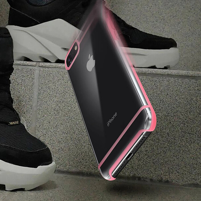 Acheter akashi Coque iPhone SE 2020 / 8 / 7 Rigide Antidérapant Contour Coloré Akashi Rose