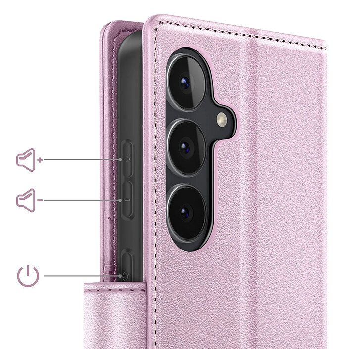 Acheter Mayaxess Étui 2 en 1 pour Galaxy S25 FE avec Coque Détachable et Support Vidéo Rose champagne