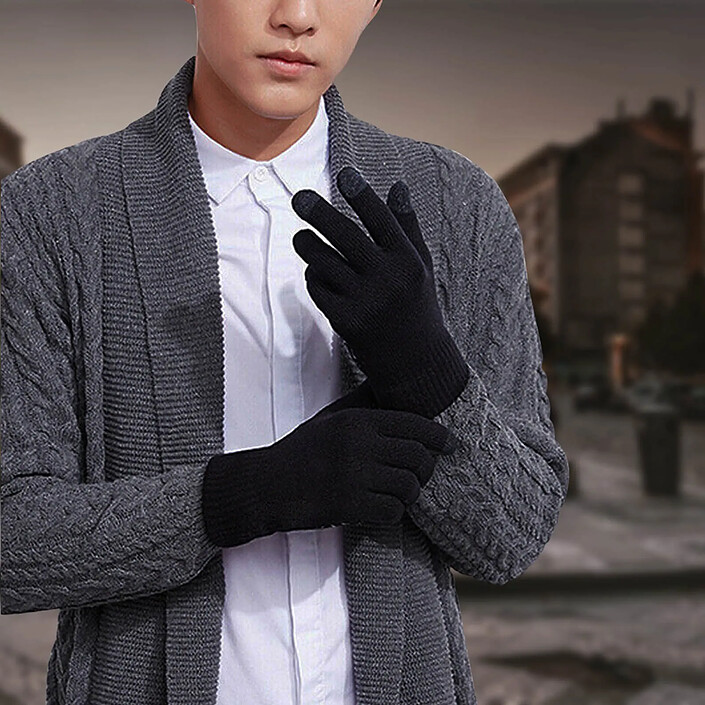 Avis akashi Gants pour Écran Tactile Homme Fluidité tactile conservée Akashi Noir