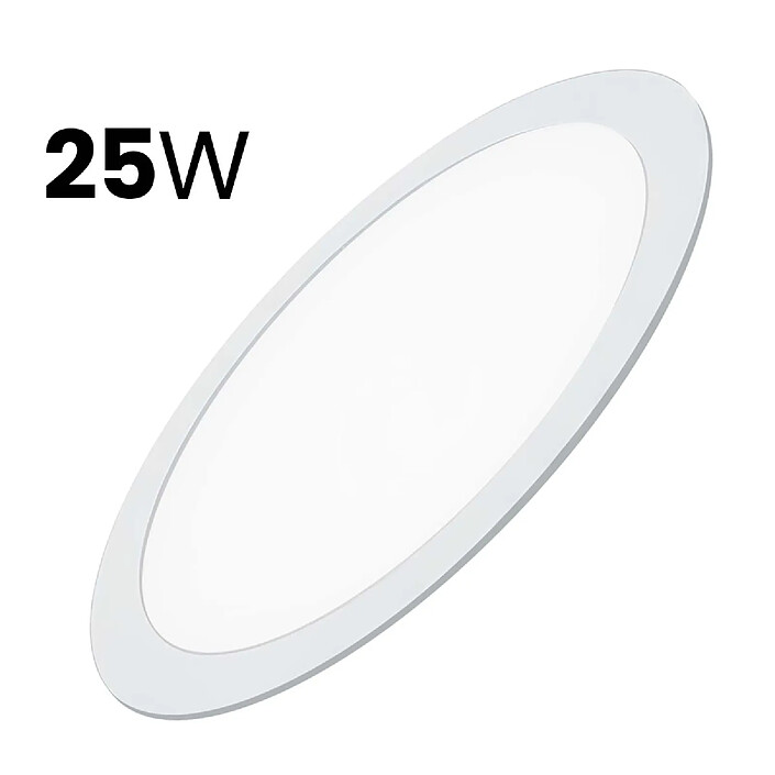 Avizar Panneau LED Lumineux Rond 25W Encastrable sur Plafond Design Moderne pas cher