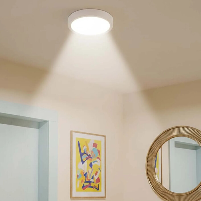 Avis Avizar Panneau Lumineux LED Format Rond 18W 220×220mm Design Ultrafin et Élégant