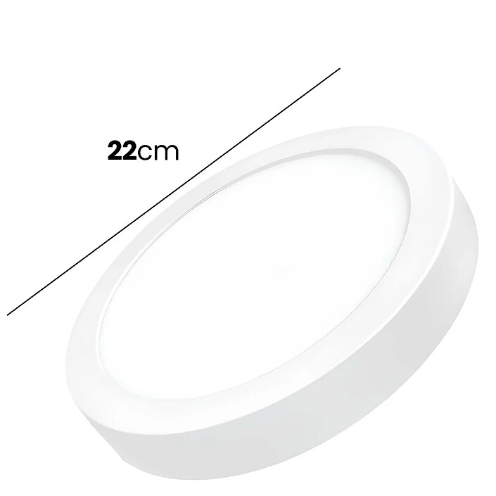 Acheter Avizar Panneau Lumineux LED Format Rond 18W 220×220mm Design Ultrafin et Élégant