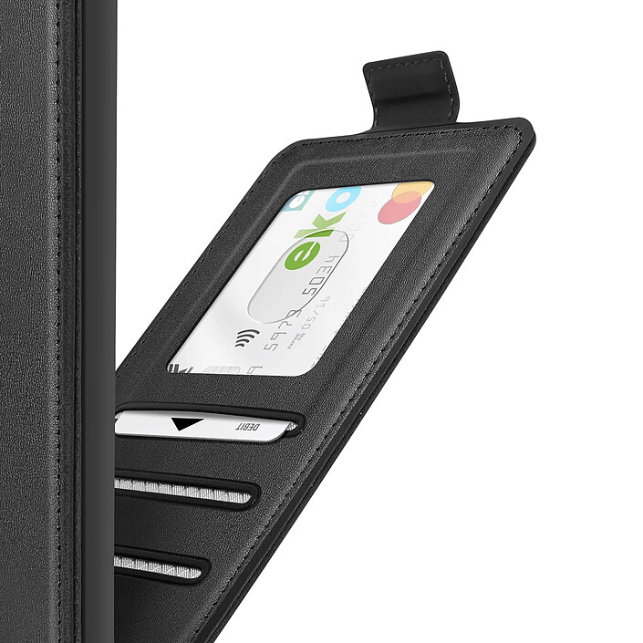 Avizar Étui pour Galaxy A17 Clapet Vertical avec Chaîne Bandoulière Métallique Noir pas cher