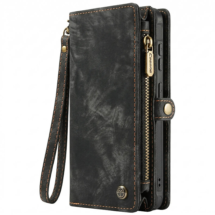 CaseMe Protection 2-en-1 pour Galaxy S26 avec Coque Détachable et Porte-Monnaie Noir