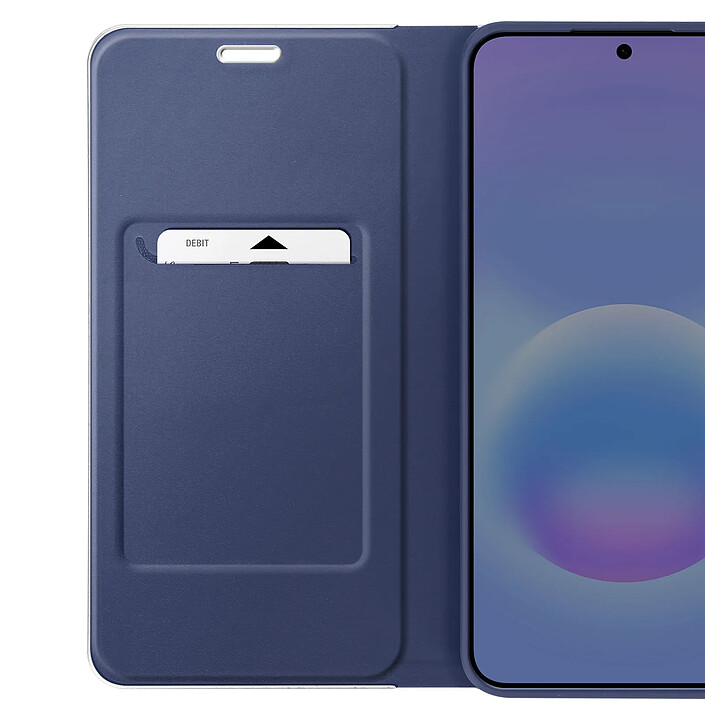 Avizar Étui Folio pour Galaxy A57 Effet Carbone Cadre Métallisé avec Porte-cartes pas cher