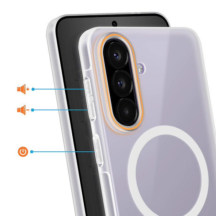 Avis Avizar Coque MagSafe pour Galaxy A57 Effet Givrée avec Contour Caméra Surélevé