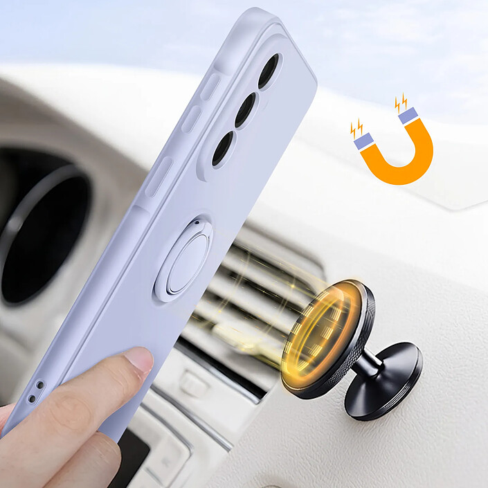 Avizar Coque pour Galaxy A57 Soft-Touch avec Bague de Support Magnétique pas cher