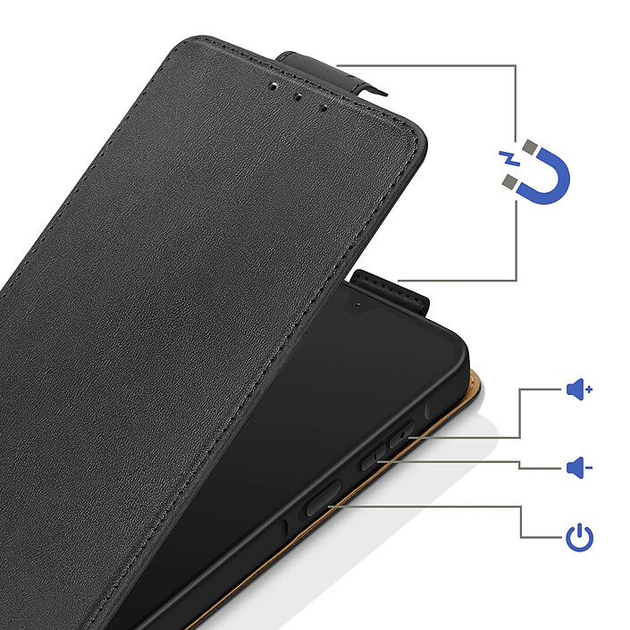 Avis Avizar Étui pour Galaxy A57 Rabat Vertical avec Porte-Cartes et Fonction Support Noir