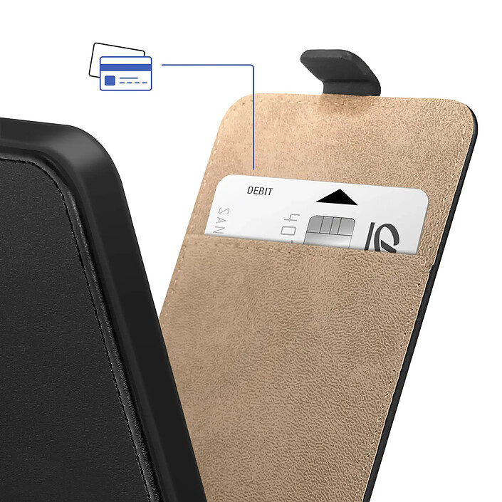 Avizar Étui pour Galaxy A57 Rabat Vertical avec Porte-Cartes et Fonction Support Noir pas cher