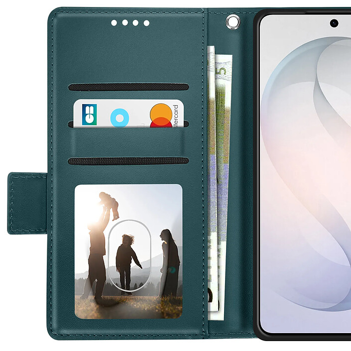 Avizar Étui Portefeuille pour Galaxy S26 Effet Cuir Cousu avec Dragonne pas cher