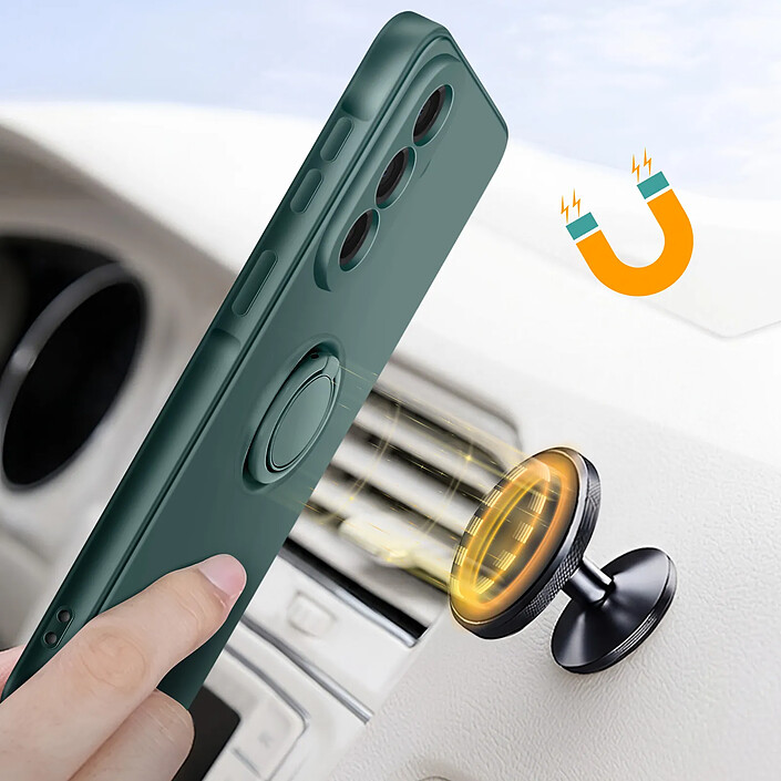 Avizar Coque pour Galaxy A57 Soft-Touch avec Bague de Support Magnétique pas cher