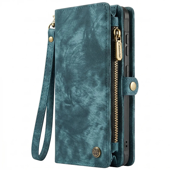 CaseMe Protection 2-en-1 pour Galaxy S26 avec Coque Détachable et Porte-Monnaie Bleu