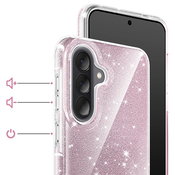 Avis Avizar Coque pour Galaxy A57 Édition Glitter avec Bord Caméra Surélevé
