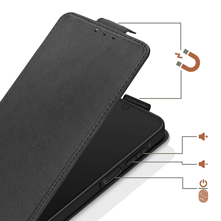 Avis Avizar Étui pour Galaxy A17 Clapet Vertical avec Chaîne Bandoulière Métallique Noir