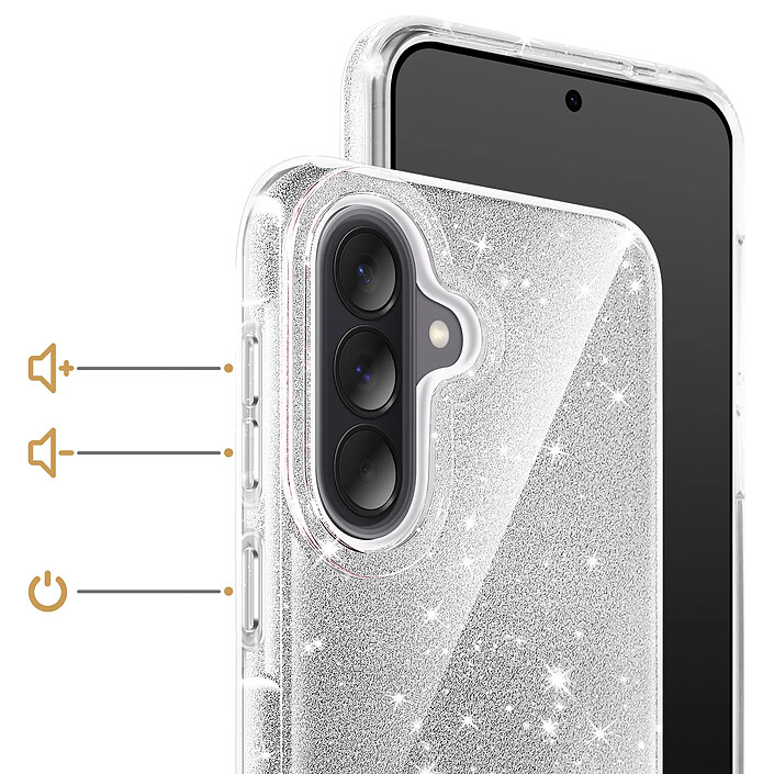 Avis Avizar Coque pour Galaxy A57 Édition Glitter avec Bord Caméra Surélevé